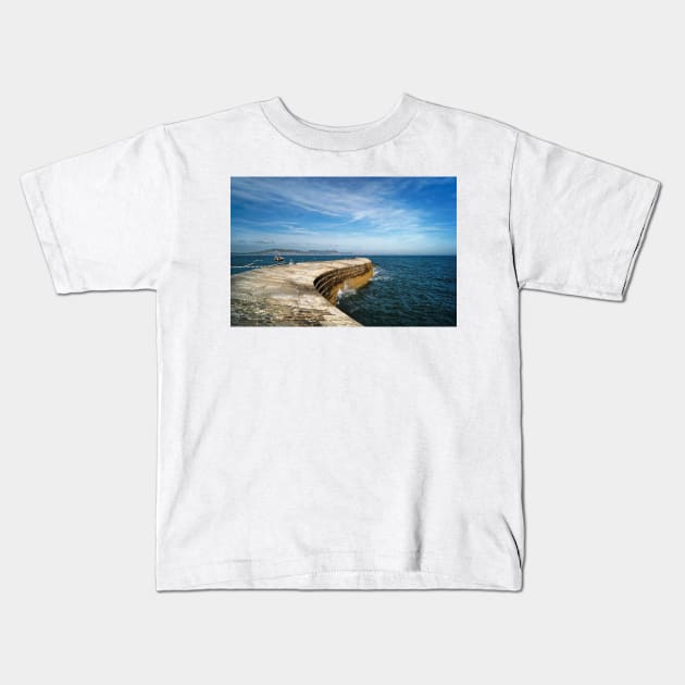 The Cobb, Lyme Regis Kids T-Shirt by galpinimages